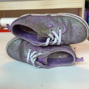Used kids glitter vans size10
